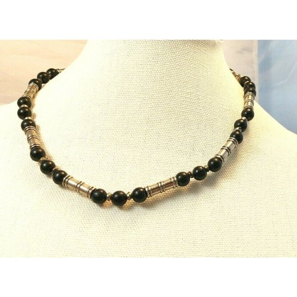 New 17" Choker Necklace Silvertone and color beads choose your color - Picture 8 of 10